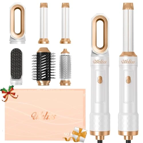 Oferta limitada: UKLISS Secador Pelo Profesional, Airstyler Pro 6 en 1 con Secador Rizado Auto, Hair Dryer, Cepillo Alisador Pelo, Cepillo Aire Caliente, Hair Styler Secador Pelo Regalos para Mujeres Styling - Blanc de 69.99 EUR a 69.99 EUR (ahorro 0%)