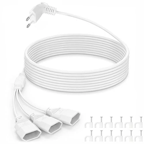 Zeitlich begrenztes Angebot: VINATO 3 in 1 Verlängerungskabel Flachstecker, Eurostecker Verlängerung 20cm, Stromkabel Flach 250V/2,5A, Mehrfachsteckdose flachem Design für Haushalt und Reise von 31.19 € auf 31.19 € (0.00% Rabatt)