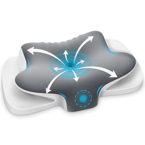 Ehomfory Cervical Memory Foam Pillow Neck Pillow Side Sleeper Pillow Ergonomic Cervical Support for Pain Relief Back Stomach Sleepers with Removable Cover,Grey