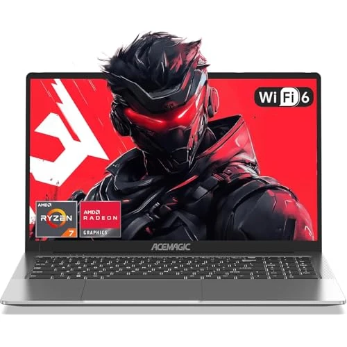 ACEMAGIC Laptop Gaming 16,1 inch Ryzen 7 5825U 8 Core (tot 4,5 GHz) 16 GB RAM DDR4 512 GB SSD, toetsenbord met achtergrondverlichting, 1080 FHD, WiFi 6, BT 5.0, USB 3.2, type C, HDMI, metalen