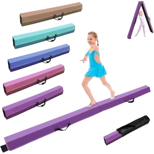 Offerta a tempo: SportBob Trave Ginnastica Artistica per casa 180 cm PU Pelle Trave di Equilibrio Base di Gomma Antiscivolo, Fascio di Ginnastica per la Formazione, Pratica, Formazione Professionale per Bambini - 3% da 51.51 € a 50.22 €