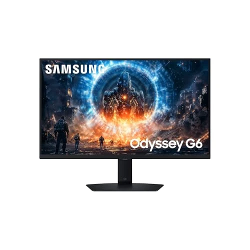 Offerta a tempo: Samsung Monitor Gaming Odyssey G6 (S27FG602EU), Flat, 27'', 2560x1440 (QHD), IPS, 350 Hz, 1 ms, Compatibilità G-Sync, HDMI, Display Port, Ingresso Audio, HAS, Pivot, Flicker Free, Eye Saver Mode - 52% da 499.00 € a 239.90 €