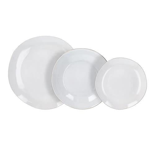 Oferta limitada: Tognana Filo Oro, Juego de vajilla para 6 personas 18 piezas, Porcelana, Blanco de 76.23 EUR a 76.23 EUR (ahorro 0%)
