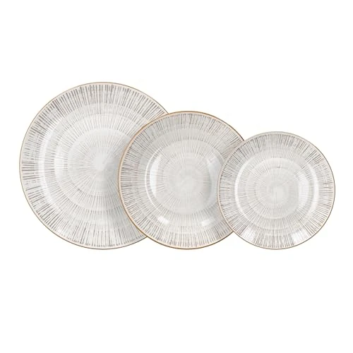 Tognana Virtuo Beige Dinner Service for 6 People 18-Piece Porcelain, Beige