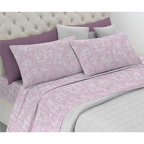 Tijdelijke aanbieding: Riad Arredo Beddengoedset van 100% zacht katoen – beddengoedset met kussenslopen, delicaat handgemaakt, gemaakt in Italië (Sakura roze, standaard tweepersoonsbed) van 44.90 EUR naar 35.92 EUR (korting 20%)