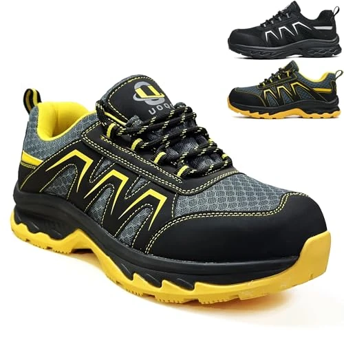 Offerta a tempo: UOQC Scarpe Antinfortunistiche Uomo S1P ESD Antistatiche Scarpe da Lavoro - 43% da 59.99 € a 34.19 €
