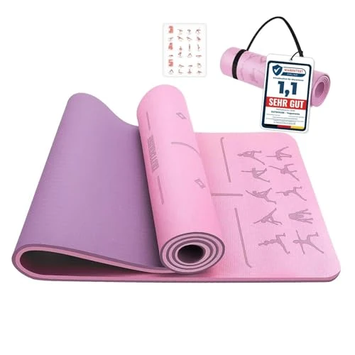 Zeitlich begrenztes Angebot: OUTDOUSE Yoga Matte, TPE 10mm Dicke Hautfreundliche Yogamatte Rutschfest Gymnastikmatte Pilates Gymnastik Meditation Stretching mit Trageriemen Home Workout Sportmatte 183x61cm von 29.99 € auf 29.99 € (0.00% Rabatt)
