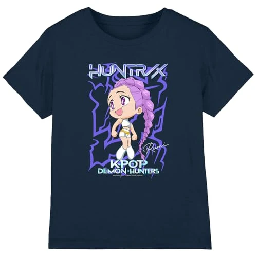 Offre limitee: K-Pop Demon Hunters Kpop Demon Hunters-Huntrix Rumi Poster Shirt, Navy, 3-4 Ans Unisex Kids de 23.80 EUR a 15.62 EUR (economie 34%)