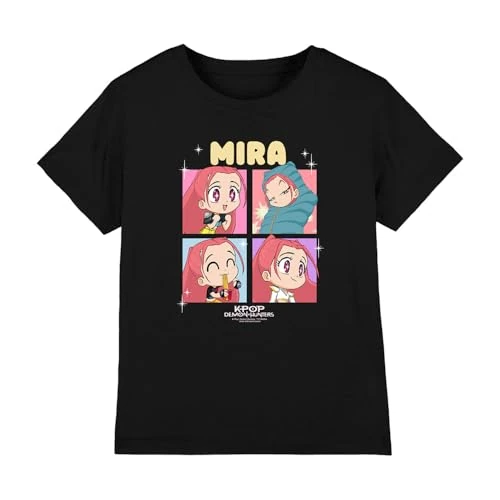 Zeitlich begrenztes Angebot: Kpop Demon Hunters Huntrix Mira Chibi Boxes Kinder T-Shirt, Schwarz, 7–8 J von 18.21 € auf 15.86 € (13% Rabatt)
