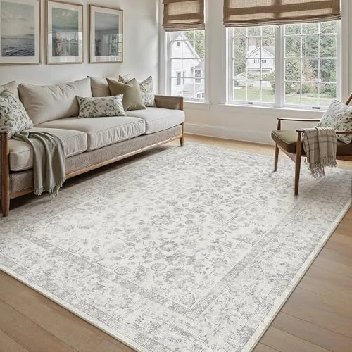 Offerta a tempo: PureCozy Tappeto Salotto Grigio 150x210cm Tappeto Camera da Letto - 80% da 59.99 € a 12.00 €