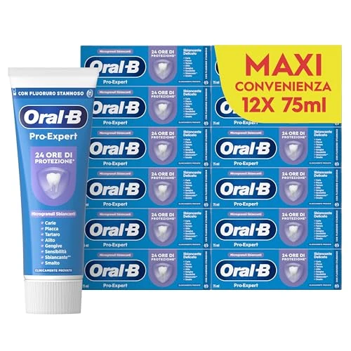 Oral-B Pro-Expert Tandpasta met zachte witmaker, smaak van groene munt, 12 x 75 ml