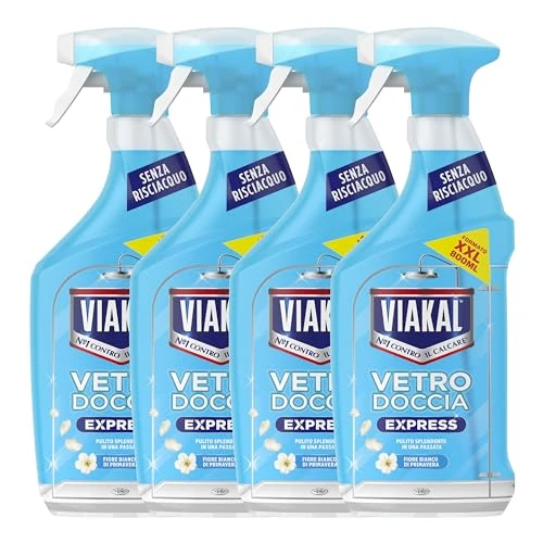 Antikal Spray Douche Express (1L x4), Parfum Fleur Blanche, Sans Rinçage, Brillance Eclatante en 1 Seul Passage