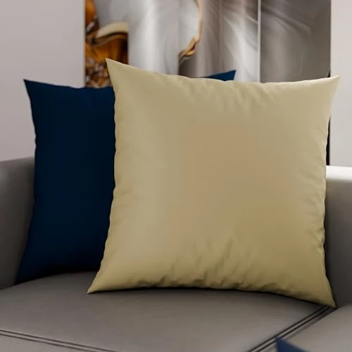 Offerta a tempo: PETTI Artigiani Italiani - Coppia di Federe Cuscino 80x80 cm in Microfibra, Cuscini Arredo Camera da Letto, Divano, Set 2 Fodere Copricuscino, Federa Double Face Blu Tortora - 30% da 19.90 € a 13.91 €