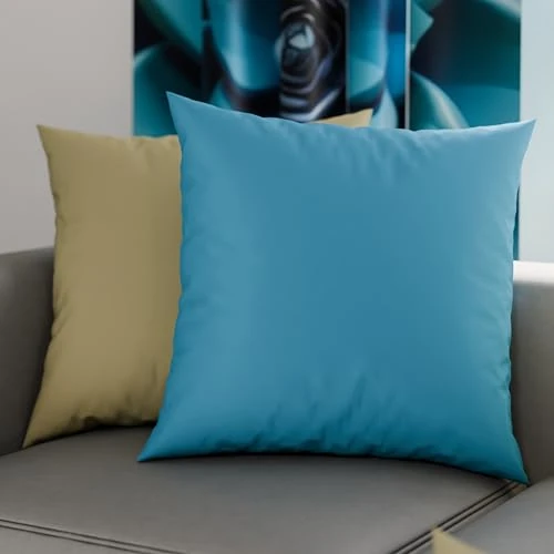 Offerta a tempo: PETTI Artigiani Italiani - Coppia di Federe Cuscino 35x35 cm in Microfibra, Cuscini Arredo Camera da Letto, Divano, Set 2 Fodere Copricuscino, Federa Double Face Tortora Celeste - 28% da 8.90 € a 6.41 €