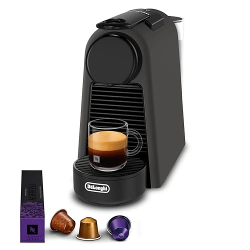 Offerta a tempo: De'Longhi Nespresso Essenza Mini EN85.BKMT, Macchina da Caffè con sistema a capsule Nespresso, per una Sola Tazza, Set di Benvenuto Incluso, Design Compatto, Pressione 19 Bar, 1150W, Nero Opaco - 17% da 109.00 € a 90.90 €