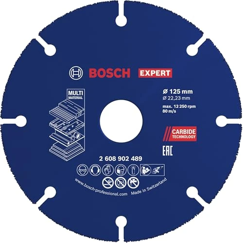 Offerta a tempo: Bosch 1x Mola da taglio EXPERT Carbide Multi Wheel (per Legno duro, Legno con chiodi, Ø 125 mm, Professional Accessorio Smerigliatrice angolare piccola) - 0.00% da 17.99 € a 17.99 €