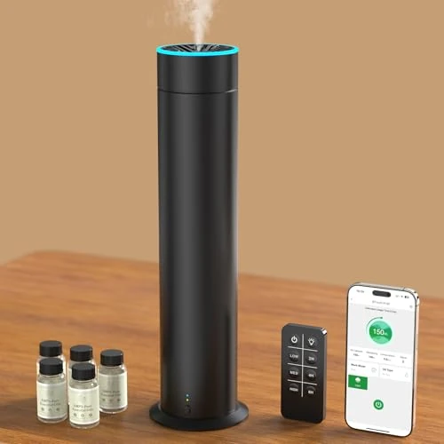Offerta a tempo: Set per Diffusore di Oli Essenziali Senza Acqua, ShinePick Aromadiffusore Smart Senza Acqua con Controllo APP, Diffusore di Aromi Elettrico Casa Ufficio Aromaterapia Diffusore con 5 Oli Essenziali - 23% da 99.99 € a 76.70 €