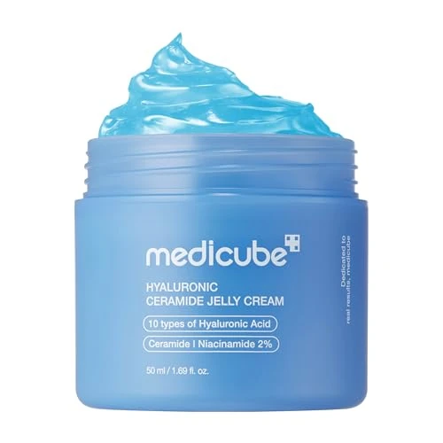 Offerta a tempo: medicube Jelly Cream with Hyaluronic Acid | Daily Moisturizer for All Skin Types | Long-lasting Hydration with Hyaluronic Acid, Ceramides, Multi Peptides | Supports Skin's Natural Barrier | 1.69 fl.oz - 38% da 16.17 € a 9.98 €