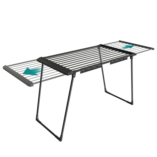 Oferta limitada: SONGMICS Tendedero para Ropa, Tendedero de Pie, Alas Extensibles, 22 m de Superficie de Secado, con Porta Calcetines, Plegable, Negro Tinta LLR522BH01 de 37.99 € a 34.19 € (ahorro 10%)