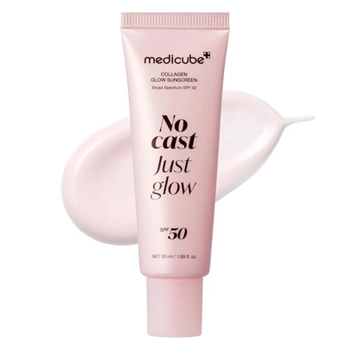 Oferta limitada: medicube No Cast Just Glow Collagen Sunscreen SPF 50, Protector Solar con Colágeno, Ligero, Hidratante y No Pegajoso, con Péptidos y Cica para Calmar e Iluminar la Piel, Skincare Coreano de 20.79 € a 12.00 € (ahorro 42%)