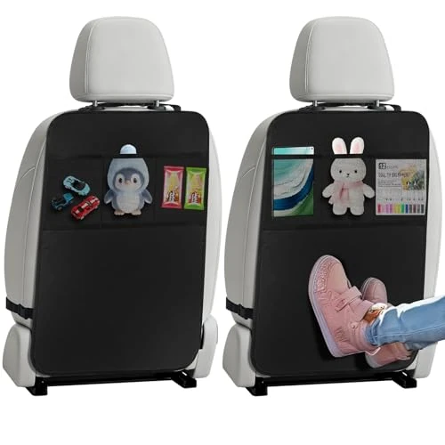 Tijdelijke aanbieding: VINATO Autostoelbeschermer voor kinderen, 2 stuks, met 2 zakken, organizer voor autostoelen, waterdicht, vuilafstotend, rugleuningbescherming van 600D Oxford-materiaal van 12.99 € naar 12.99 € (0.00% korting)