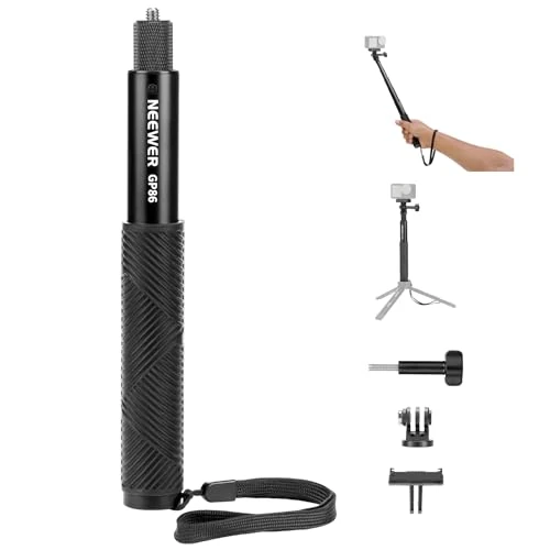Zeitlich begrenztes Angebot: NEEWER Action Cam Verlängerungsstangen Set, 27,8" unsichtbarer Selfie Stick von 28.46 € auf 28.46 € (0.00% Rabatt)