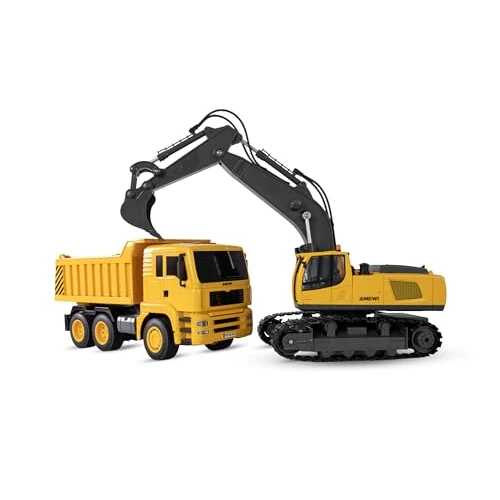 Tijdelijke aanbieding: Amewi 2-in-1 set kettinggraafmachine & kiepwagen, 1:18 RTR afstandsbediening, RC kinderen vanaf 6 jaar van 53.65 € naar 53.65 € (0.00% korting)