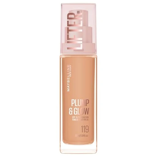 Offerta a tempo: Maybelline New York Fondotinta Illuminante, Per Tutti i Tipi di Pelle, Pelle Rimpolpata e Radiosa, Finish Naturale, Con Acido Ialuronico e Niacinamide, Lifter Plump and Glow, Tonalità: 119, 30 ml - 39% da 9.99 € a 6.06 €