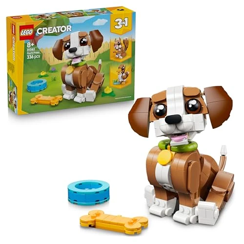 Offerta a tempo: LEGO Creator 3in1 Cute Animals: Playful Puppy Dog Toy - Pet Animal Figure Transforms into a Squirrel or Duck - Creative Birthday Gift for 8+ Year Old Girls & Boys - 31382 - 44% da 23.99 € a 13.44 €