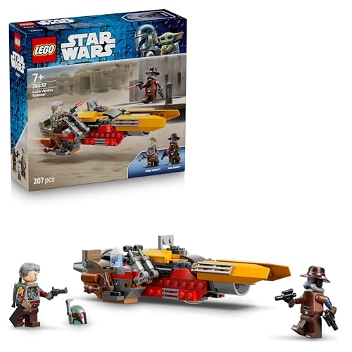 Offerta a tempo: LEGO Star Wars 75437 Speeder di Cobb Vanth - Giocattolo con le Minifigure di Cobb Vanth e Cad Bane, con Blaster e Jetpack - Regalo per Bambini da 7 Anni in Su e Fan di The Mandalorian - 30% da 29.99 € a 20.93 €