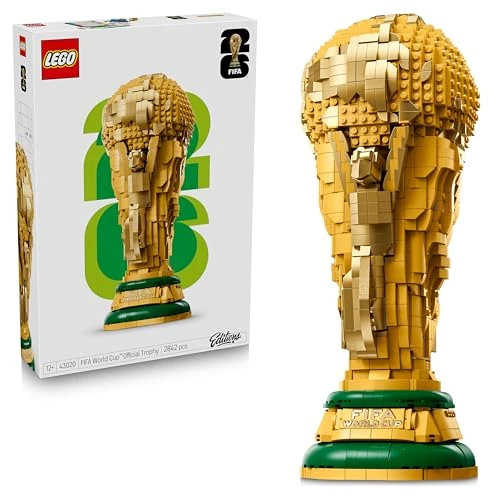 Offerta a tempo: LEGO Editions Trofeo Ufficiale della Coppa del Mondo FIFA - Kit di Modellismo Fai da Te 3D con Minifigure da Collezione - Regalo per Ragazzi e Ragazze da 12 Anni in su e Adulti Fan dello Sport - 43020 - 8% da 179.99 € a 165.59 €