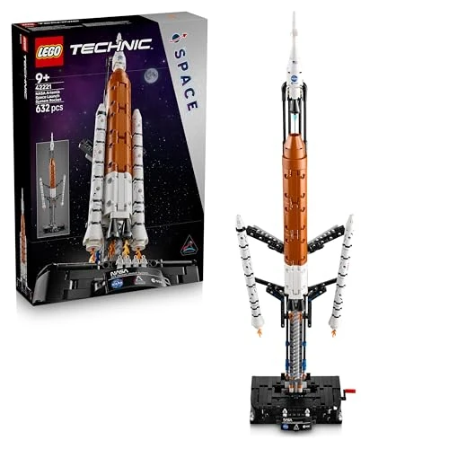 LEGO Technic Cohete del Sistema de Lanzamiento Espacial NASA Artemis - Cohete Espacial de Juguete con 4 Astronautas y Función de Propulsión - Regalo para Niños y Niñas de 9+ Años - 42221