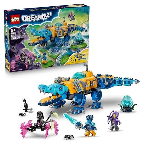 Offre limitée : LEGO DREAMZzz 2-en-1 Le sous-Marin Crocodile - Jouet se Transformant en sous-Marin Aigle - 3 Minifigurines, 2 Araignées & 1 Cristo-Créature Bleue Collector - Cadeau pour Garçon dès 8 Ans 71512 de 69.99 € à 57.99 € (17% de remise)