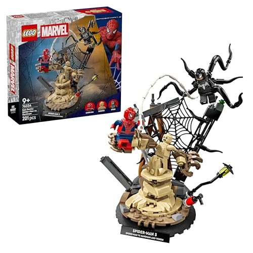 Offerta a tempo: LEGO | Marvel Battaglia Epica: Spider-Man vs. Sandman - Giocattolo dei Supereroi con 3 Minifigure Inclusi Spider-Man & Venom, e Cantiere Edile - Regalo per Bambini da 9 Anni in su Fan dei Film - 76334 - 16% da 24.99 € a 20.89 €
