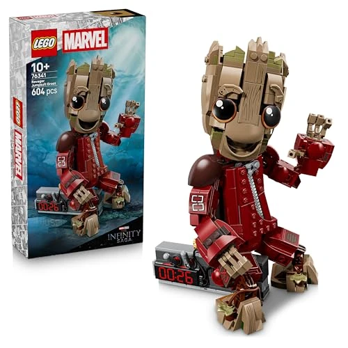 LEGO ǀ Marvel Groot en Tenue de Ravageur - Figurine - Jouet Collector de Super-Héros - Jolie Décoration pour Chambre ou Bureau - Cadeau d'anniversaire pour Garçon ou Fans dès 10 Ans 76341