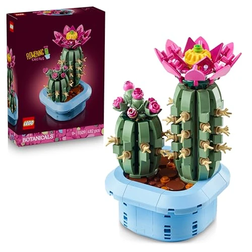 LEGO Botanicals Cactus en Flor - Planta con Maceta Artificial con 2 Cactus y Flores - Un Idea Original para San Valentín y Cumpleaños - Decoración de la Habitación para Niños de 9+ Años 11509