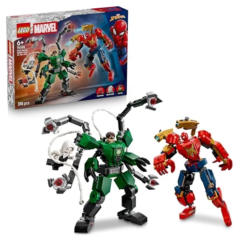 Limited-time offer: LEGO 76338 Marvel Spider-Man and Doc Ock Mech Suit Showdown Toy Birthday Present Blocks Educational Boys Girls Children 6 7 8 9 Years Marvel Goods Figure Compete Robot from $99.99 to $99.99 (save 0.0%)