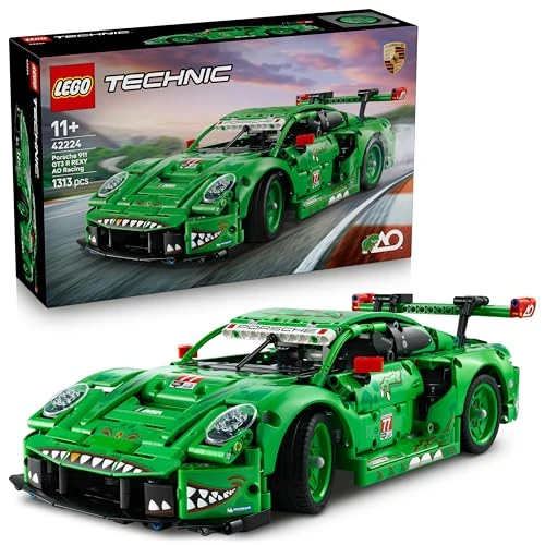 Offerta a tempo: LEGO Technic Auto Porsche 911 GT3 R REXY AO Racing - Macchina Giocattolo - Kit di Modellismo con Motore a 6 Cilindri, Trazione Posteriore e Design da Dinosauro - Regalo per Bambini da 11 Anni - 42224 - 23% da 139.99 € a 107.77 €