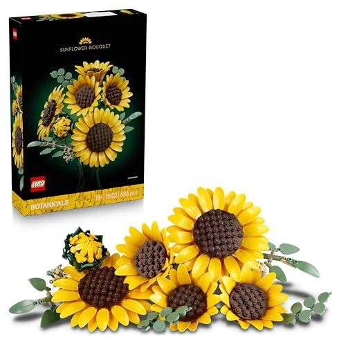 Offre limitée : LEGO Botanicals Le Bouquet de Tournesols - Set de Fleurs Artificielles pour Adulte - Tiges d'Eucalyptus - Décoration pour Chambre ou Salon - Idée de Cadeau DIY pour Femme 11502 de 59.99 € à 49.90 € (17% de remise)