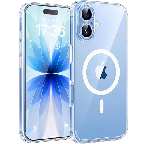 TOCOL Cover Magnetica per iPhone 17 6,3 Pollic, Compatibile con MagSafe, Protezione Fotocamera Integrata, Senza Ingiallimento, Trasparente