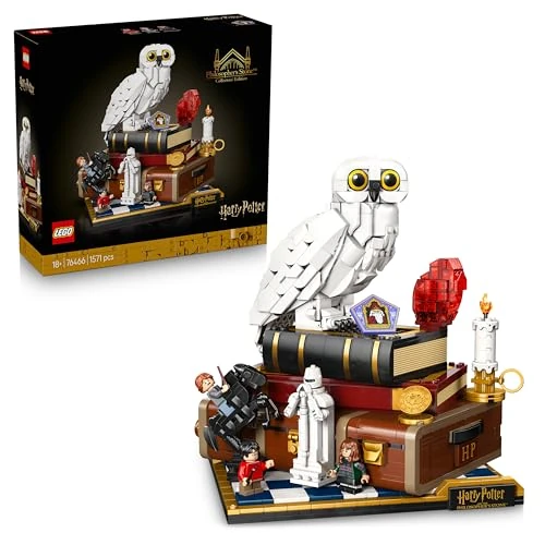 LEGO Harry Potter L’École des Sorciers – Édition Collector - Maquette DIY - Décoration Intérieure - Scènes Miniatures du Film - Figurine d'Hedwige - 3 Minifigurines - Idée Cadeau pour Fan Adulte 76466