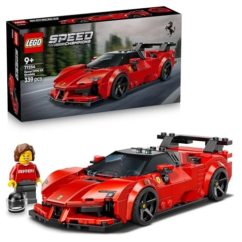 LEGO Speed Champions Voiture de Course Ferrari SF90 XX Stradale - Jouet Voiture - Maquette - Minifigurine Collector de Pilote - Cadeau d'anniversaire Garçon dès 9 Ans ou Fan de Sport Automobile 77254