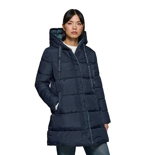 Zeitlich begrenztes Angebot: Polo Club Wendemantel Gracia blau mit fester Kapuze Details - Damen von 159.90 € auf 99.90 € (38% Rabatt)