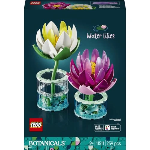 Oferta limitowana: LEGO Botanicals Lilie wodne 11511 | Sztuczne kwiaty, dekoracja do pokoju, prezent dla dzieci 9+, zestaw klocków dla dziewczynki lub chłopca, 259 elementów z 119.00 zł na 119.00 zł (oszczędź 0.00%)