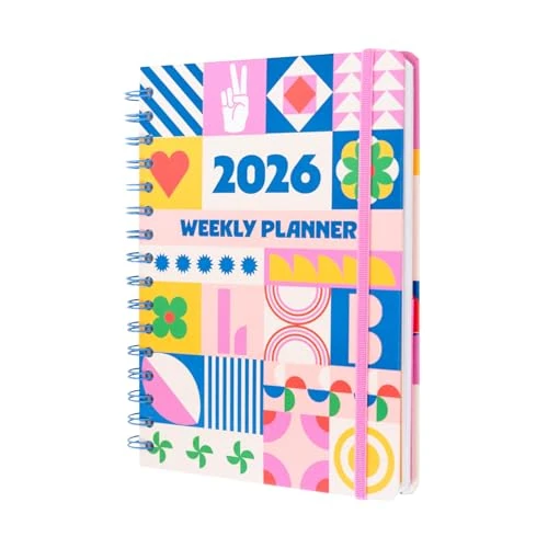 Oferta ograniczona: Grupo Erik 2026 Diary A5 Week To View - Geometrical Harmony | A5 Weekly Planner 2026 With Diary Stickers, Pocket, Bookmarks, January 2026 - December 2026 | Cute Planner z 64.22 PLN na 64.22 PLN (zniżka 0%)