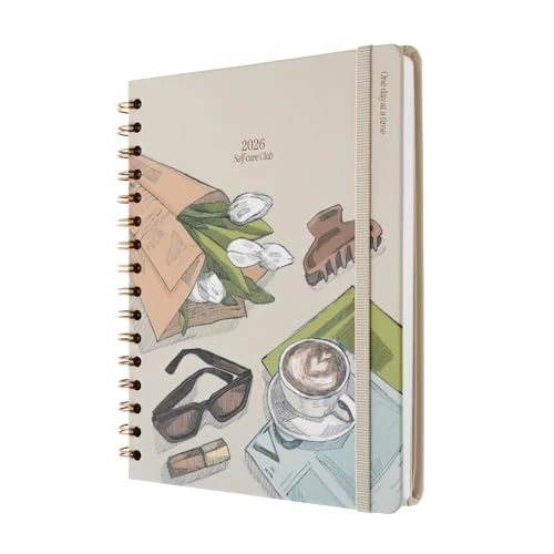 Limitiertes Angebot: Kokonote Kalender 2026 Buchkalender Terminplaner 2026 A5 Self Care Club 18 x 21,5 cm - Jahreskalender mit Wochenplaner - Planner Terminkalender 2026 A5 von 17.95 EUR auf 12.99 EUR (Spare 28%)