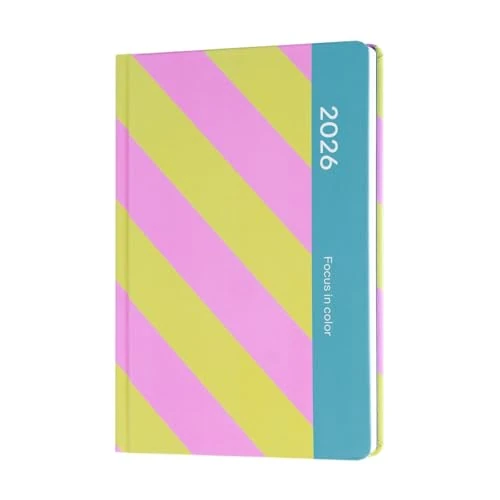 Grupo Erik 2026 Diary A5 Week To View - Fun Focus In Color | A5 Weekly Planner 2026 With Diary Stickers, Pocket, Bookmark, December 2025 - December 2026 | Cute Planner
