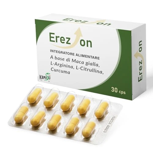 Kamasù™ Integratore naturale, supporto e Benessere sessuale - Maca Gialla Uomo Integratore di Maca Gialla,L- Arginina Citrullina Curcuma Forza Resistenza ed energia uomo