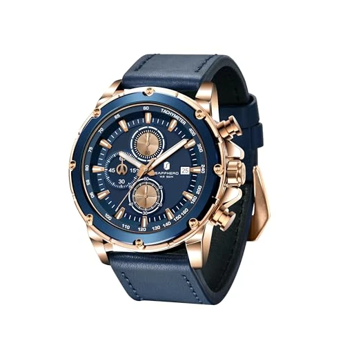 Oferta limitada: BENYAR by Relojes para Hombre Cronógrafo Indicación de Fecha 50M Reloj de Pulsera Impermeable Reloj de Pulsera clásico para Hombre Relojes analógicos de Cuarzo de Lujo Casual con Correa de 79.99 € a 49.99 € (ahorro 38%)