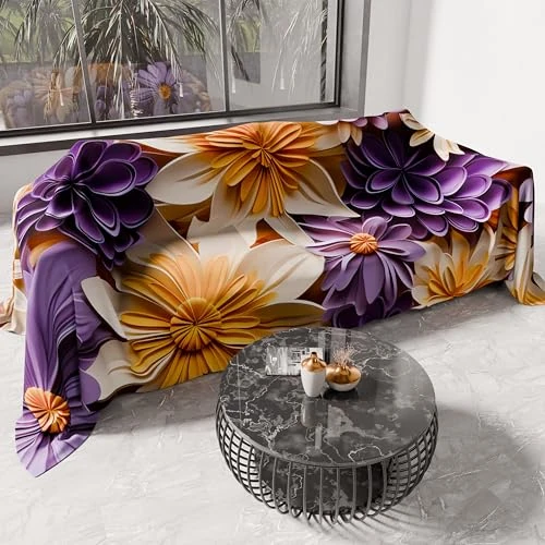 Offerta a tempo: PETTI Artigiani Italiani - Telo Arredo in Microfibra, Copritutto, Copridivano 400x270 cm, Fantasia Floreale 05 4 | Telo Protettivo Lavabile, Copriletto e Copritavolo Multiuso per Divani - 28% da 59.90 € a 43.20 €